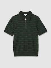 Reiss Emerald Rizzo Half-Zip Knitted Polo Shirt - Image 2 of 5