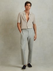 Reiss Stone Bravo Cotton Blend Textured Shirt - Image 3 of 6