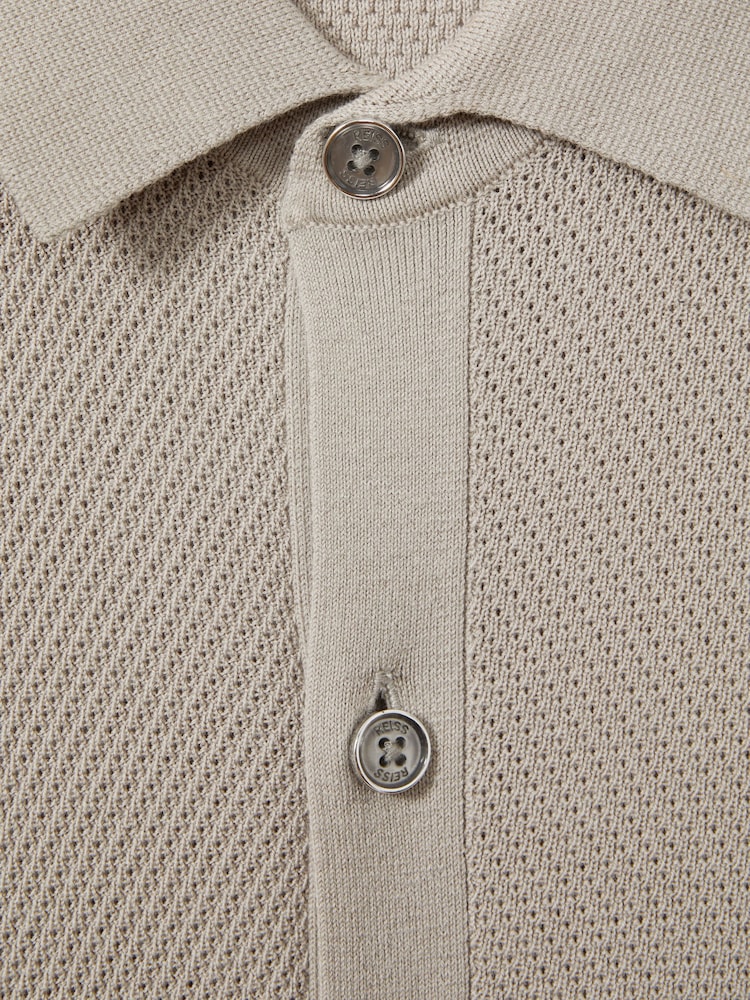 Reiss Stone Bravo Cotton Blend Textured Shirt - Image 6 of 6