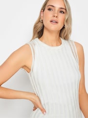 Long Tall Sally Cream LTS Tall Ivory White Crochet Vest Top - Image 4 of 4