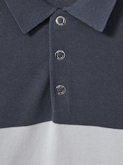 Reiss Blue Multi Charge Colourblock Polo Shirt - Image 5 of 5