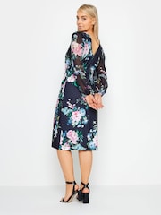 M&Co Blue Chiffon Sleeve Shift Dress - Image 3 of 4