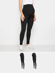Long Tall Sally Black Maternity Leggings 2 Pack - Image 1 of 5