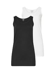 Long Tall Sally Black Vests 2 Pack - Image 11 of 13