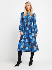 M&Co Blue Petite Smock Dress - Image 1 of 5