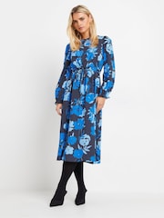 M&Co Blue Petite Smock Dress - Image 4 of 5