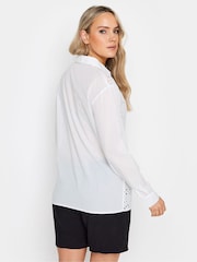 Long Tall Sally White Broderie Long Sleeve Shirt - Image 3 of 4