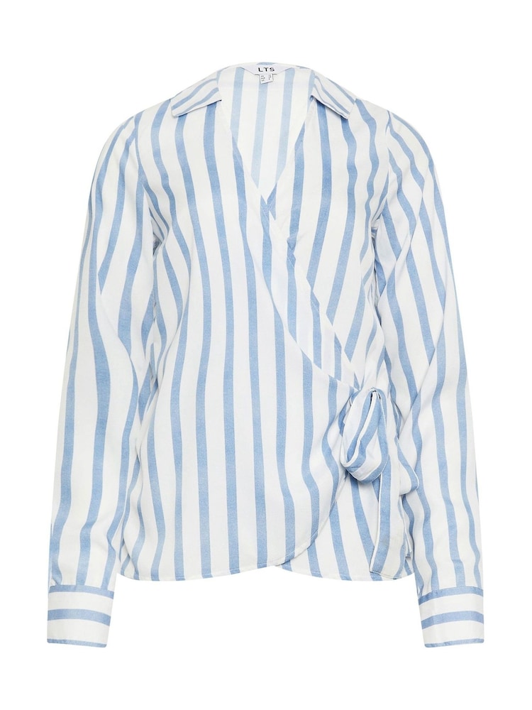 Azul y blanco - Top cruzado de rayas con cuello de Long Tall Sally - Imagen 6 de 6 Azul y blanco - Top cruzado de rayas con cuello de Long Tall Sally - Imagen 6 de 6