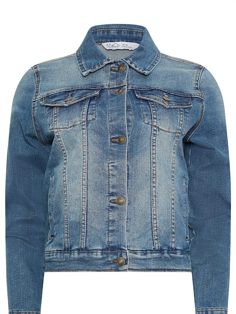 M&Co Blue Petite Denim Jacket - Image 5 of 5