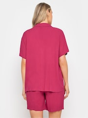 Long Tall Sally Pink Crinkle Co-ord Shirt - Image 3 of 4