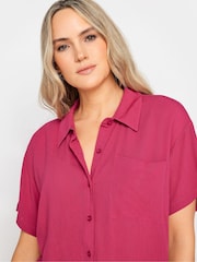 Long Tall Sally Pink Crinkle Co-ord Shirt - Image 4 of 4
