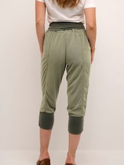 Cream Green Line Elastic Waist Capri Trousers - Image 2 of 5
