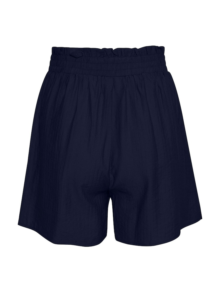Cream Blue Lori High-waisted Wide Leg Shorts - Image 5 of 5 Cream Blue Lori High-waisted Wide Leg Shorts - Image 5 of 5
