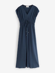 Cream Allie Short Sleeve V-Neck Maxi Dress - Image 1 of 1