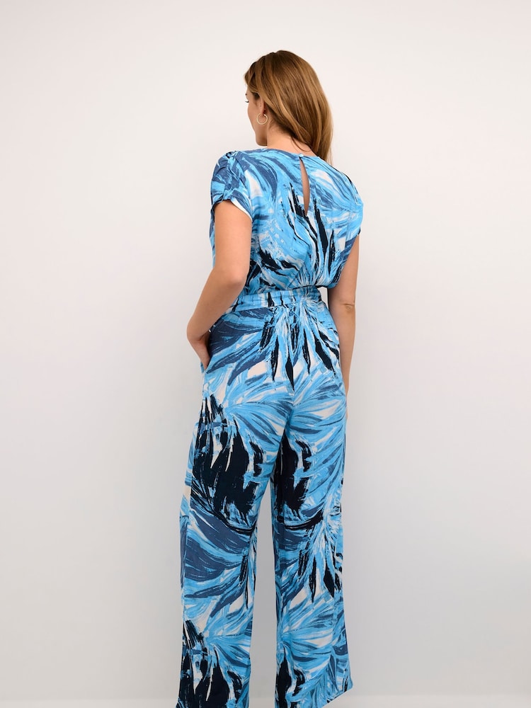 Cream Nora Wrap Top Wide Leg Jumpsuit - Image 2 of 6 Cream Nora Wrap Top Wide Leg Jumpsuit - Image 2 of 6