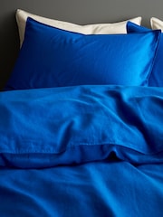 Content by Terence Conran Conran Blue Relaxed Cotton Linen Duvet Cover Set - Image 2 of 4