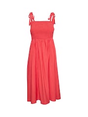 Cream Lori Tie Straps Midi Length Dress - Image 2 of 3