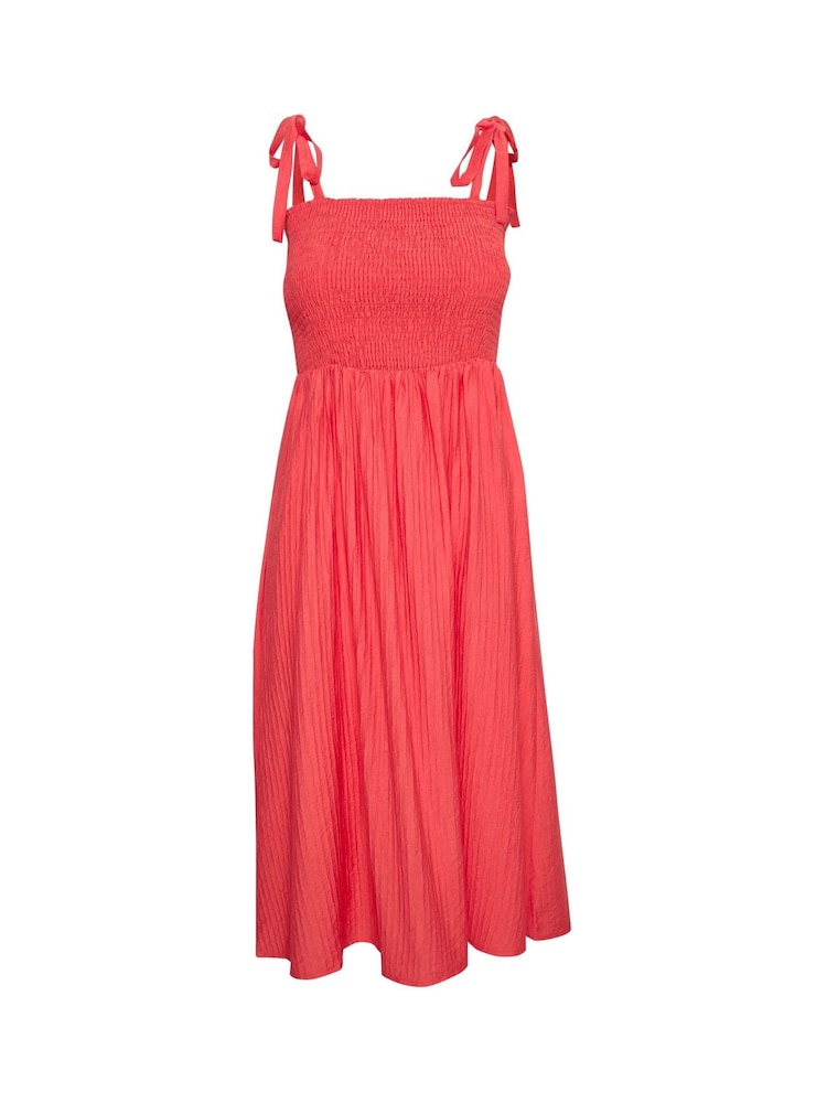 Cream Lori Tie Straps Midi Length Dress - Image 2 of 3