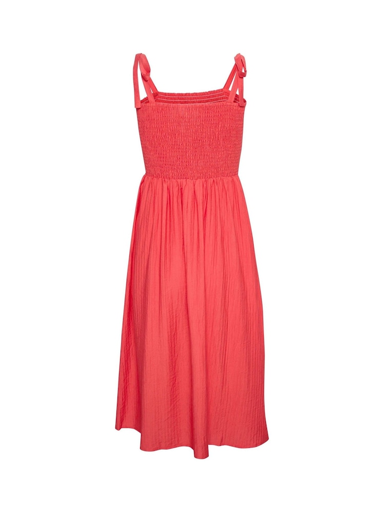 Cream Lori Tie Straps Midi Length Dress - Image 3 of 3