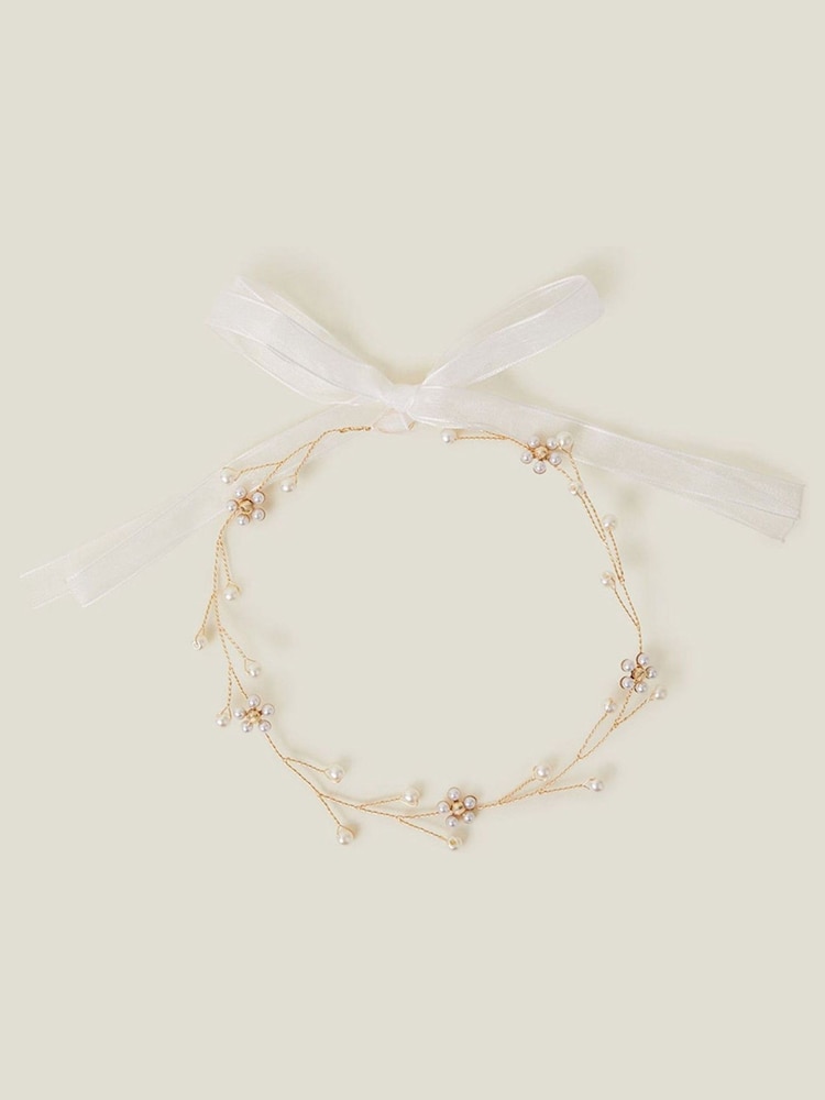 Angels By Accessorize Natural Girls Flower Garland - Image 1 of 2 Angels By Accessorize Natural Girls Flower Garland - Image 1 of 2