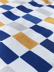Content by Terence Conran Blue Oblong Checkerboard 100% Cotton Duvet Cover Set - Image 4 of 4