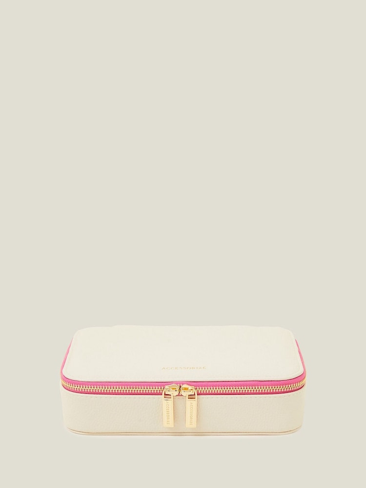 Accessorize Cream Large Jewellery Box - Image 1 of 3