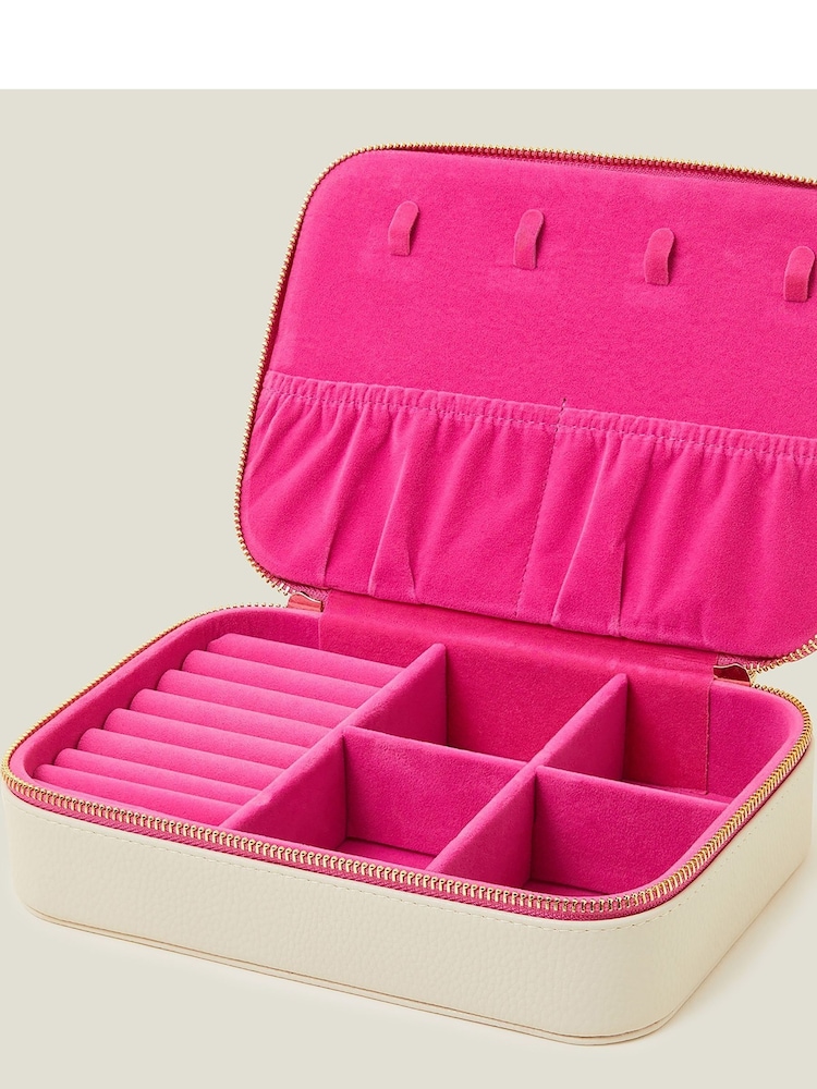 Accessorize Cream Large Jewellery Box - Image 3 of 3