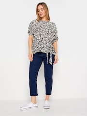 M&Co Animal Print Petite Tie Side Top - Image 2 of 4