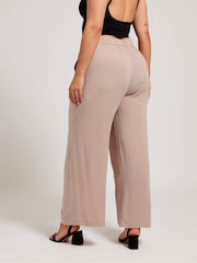 Yours Curve Pink Pleated Front Trousers - Image 3 of 4