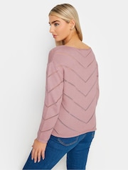 M&Co Pink Open Knit Detail Jumper - Image 3 of 4