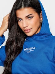 PixieGirl Petite Blue Los Angeles Embroidered Hoodie - Image 4 of 4