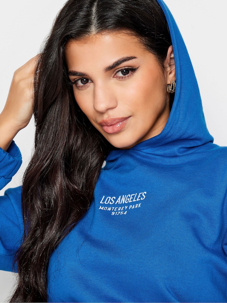 PixieGirl Petite Blue Los Angeles Embroidered Hoodie - Image 4 of 4