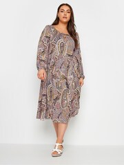 Yours Curve Pink Mini Long Sleeve Dress - Image 2 of 4