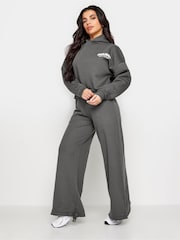 PixieGirl Petite Bonjour Mon Amour Slogan Cropped Hoodie - Imaginea 4 din 6