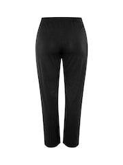 Yours Curve Black Pleated Front Wide Leg Trousers - Image 4 of 5
