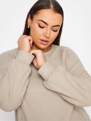 Yours Curve Cream Soft Touch Jumper Dress - Image 4 of 4
