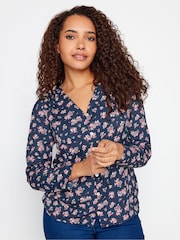 M&Co Blue Long Sleeve Blouse - Image 1 of 4