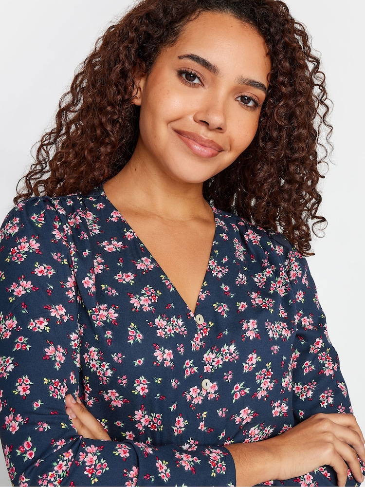 M&Co Blue Long Sleeve Blouse - Image 4 of 4