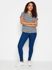 M&Co Blue Animal Print Blouse - Image 2 of 4