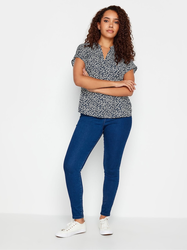 M&Co Blue Animal Print Blouse - Image 2 of 4