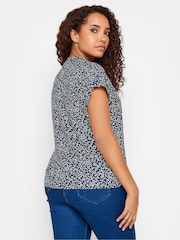 M&Co Blue Animal Print Blouse - Image 3 of 4