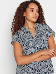 M&Co Blue Animal Print Blouse - Image 4 of 4