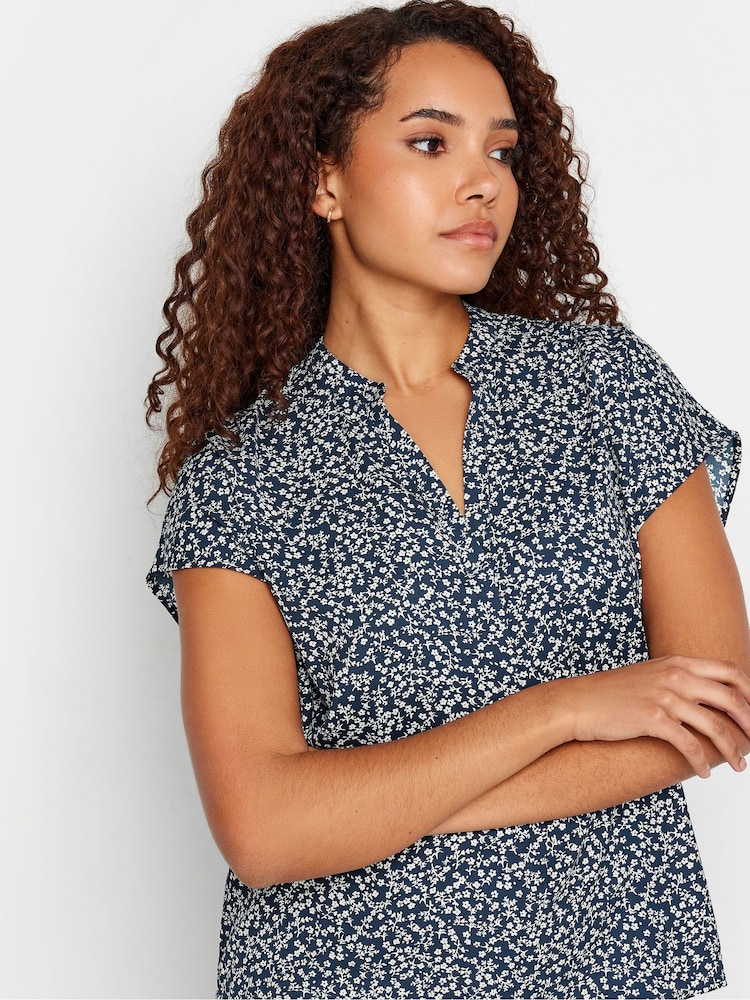 M&Co Blue Animal Print Blouse - Image 4 of 4