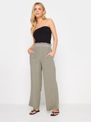 PixieGirl Petite Brown Wide Leg Trousers - Image 1 of 4