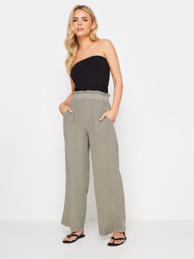 PixieGirl Petite Brown Wide Leg Trousers - Image 1 of 4