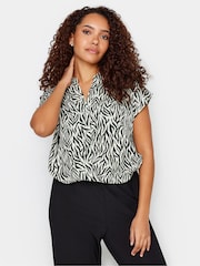 M&Co Ivory White Animal Print Blouse - Image 1 of 4
