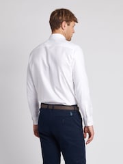 U.S. Polo Assn. White Mens Long Sleeve Herringbone Twill 100% Cotton Shirt - Image 2 of 6