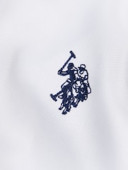 U.S. Polo Assn. White Mens Long Sleeve Herringbone Twill 100% Cotton Shirt - Image 6 of 6
