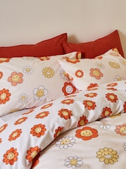 Sassy B Natural Groovy Floral Reversible Duvet Cover Set - Image 3 of 4