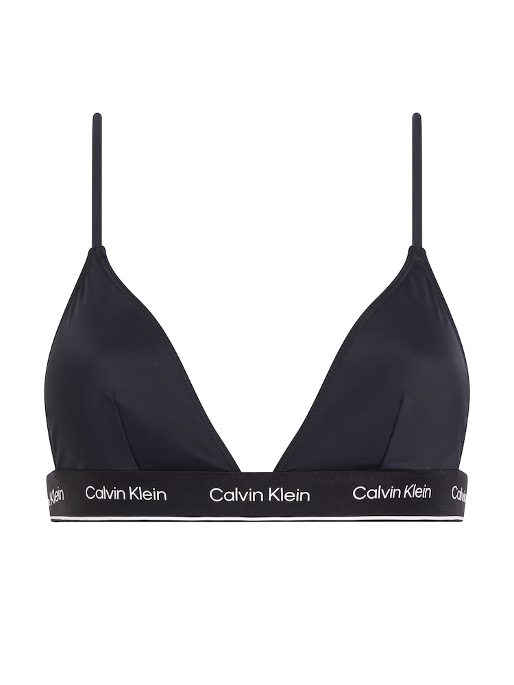 Calvin Klein Black Triangle Bikini Top - Image 1 of 2